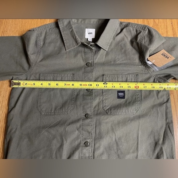 VANS Women’s Olive Green/Army Green Full Button Down Broadway Dress SZ M New!!! - Picture 10 of 12